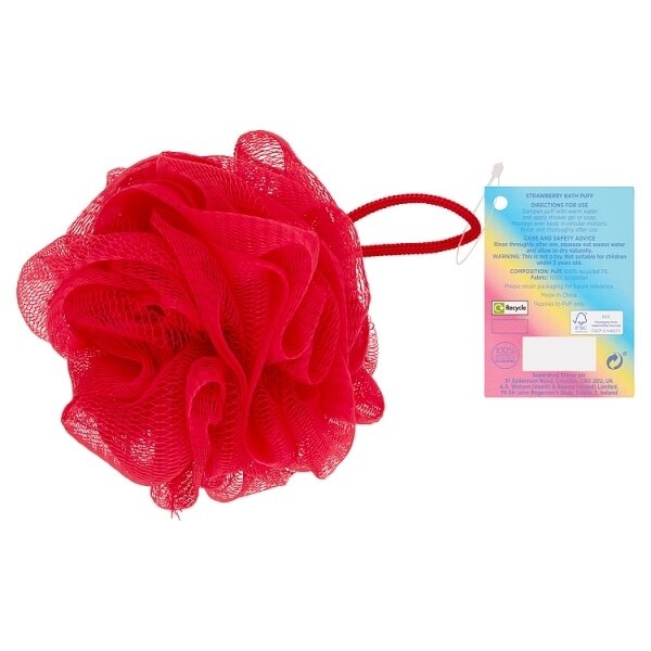 Superdrug Fantasy Strawberry Bath Puff GOODS Superdrug   