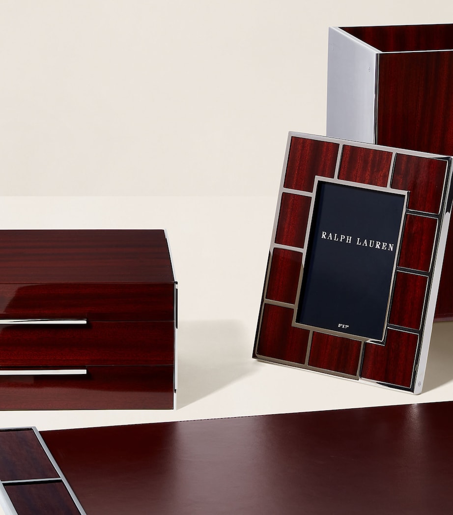 Ralph Lauren Home wood veneer desk blotter, imported from the UK