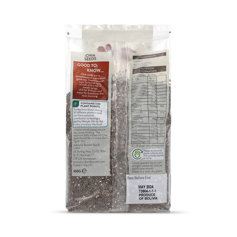 Holland & Barrett Chia Seeds 400g, UK version