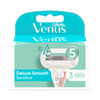 Gillette Venus Deluxe Smooth Sensitive razor blade refills pack of 3, UK version