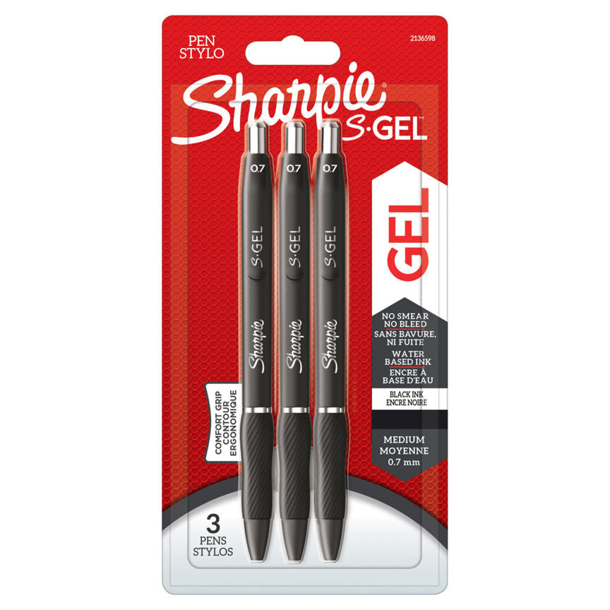 Sharpie S Black Gel Pens - 3 Pack GOODS ASDA   