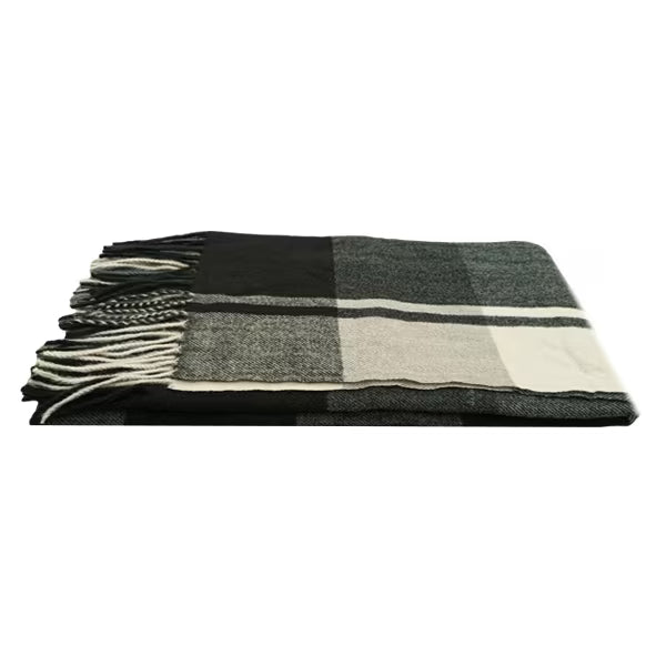 Écharpe à carreaux noirs Superdrug 180 par 64 cm (marque britannique)