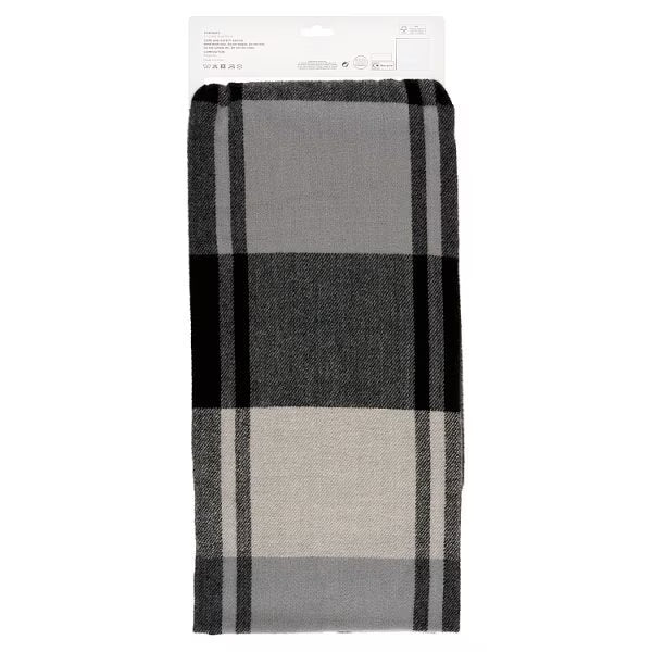 Écharpe à carreaux noirs Superdrug 180 par 64 cm (marque britannique)