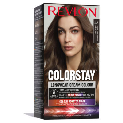 Revlon ColorStay permanent hair colour 5.3 Medium Golden Brown, UK version