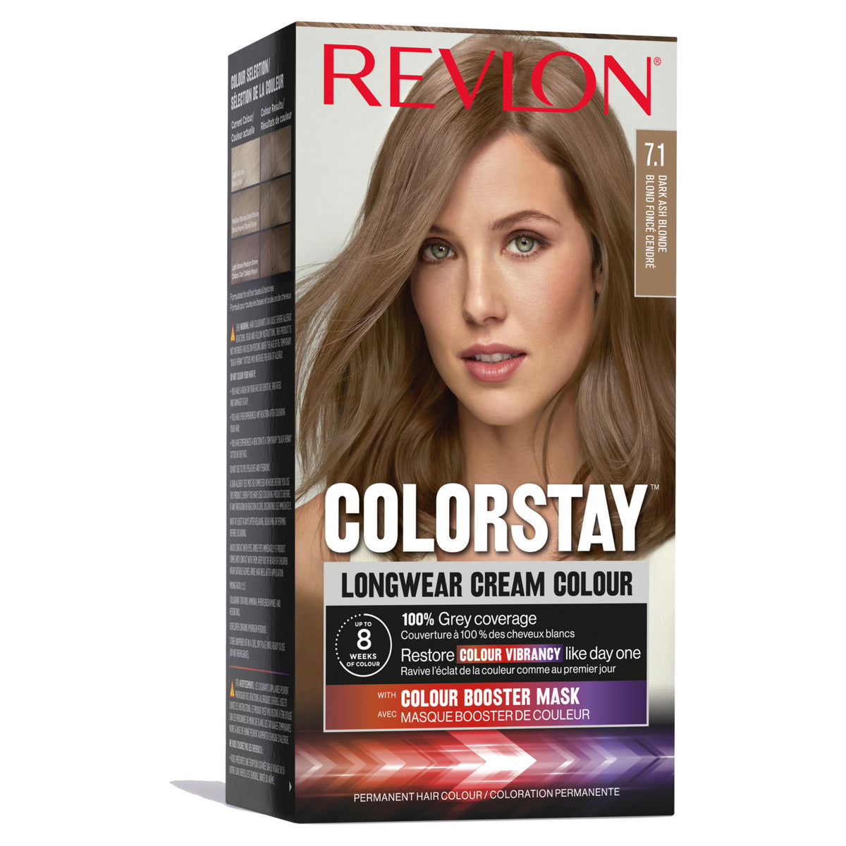 Revlon ColorStay 7.1 Dark Ash Blonde hair colour, UK version
