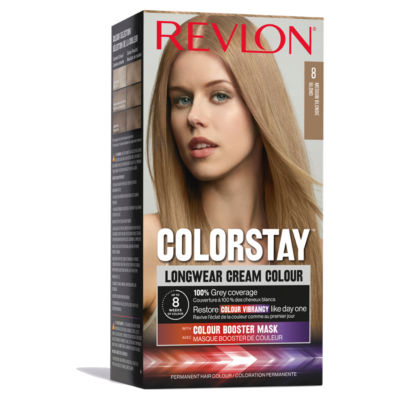 Revlon Colorstay 8 Medium Blonde hair colour kit, imported from the UK