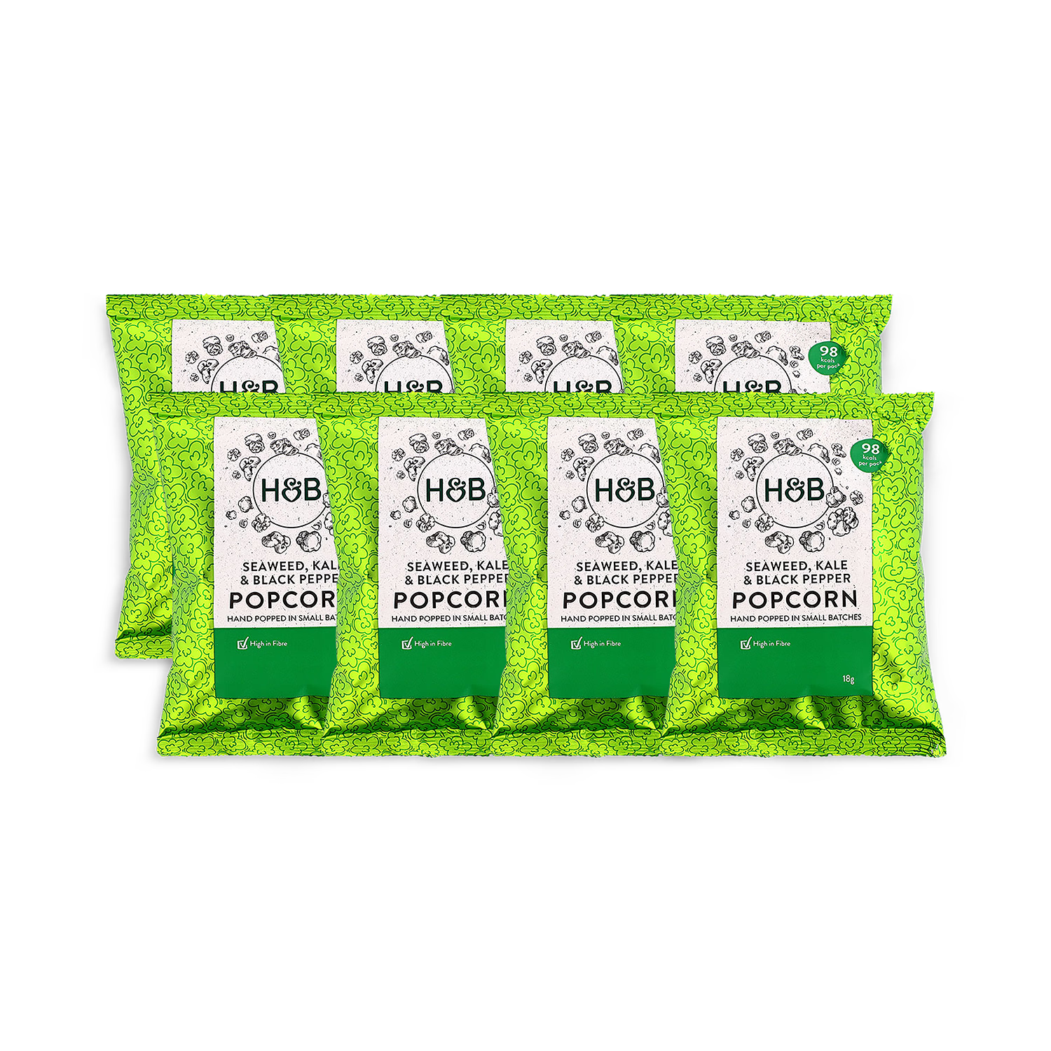 Holland & Barrett Seaweed Popcorn 8x 18g , UK version