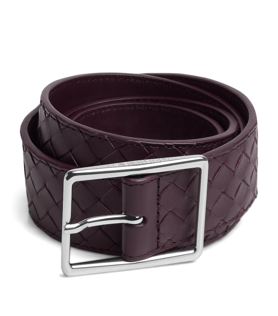 Bottega Veneta calfskin Intrecciato belt 3.5cm, UK version