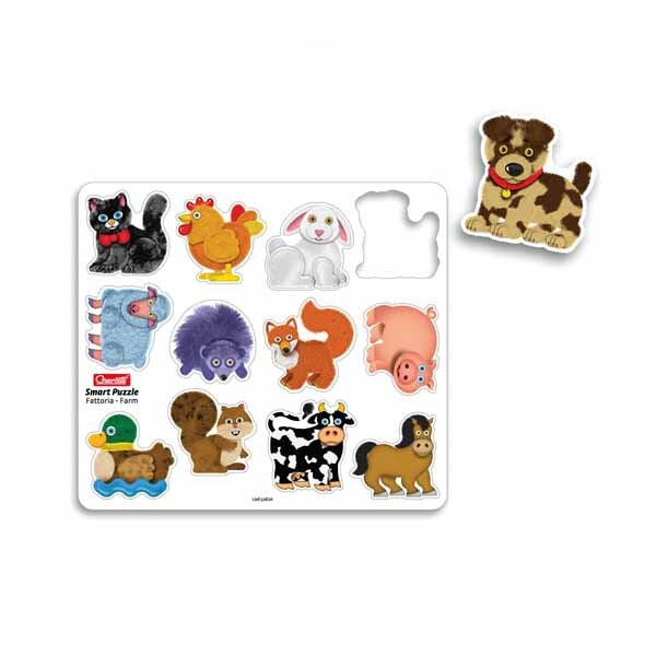 Quercetti Smart Puzzle Farm double-sided magnetic puzzle (British brand)