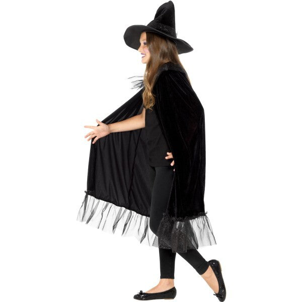 Smiffys Sparkly Witch Kit with cloak and hat, imported from the UK