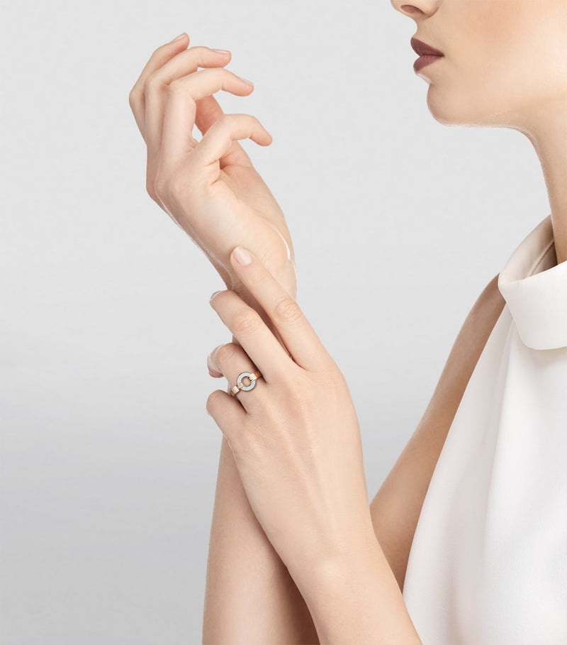 Bvlgari BVLGARI ring rose gold diamond mother of pearl - British product