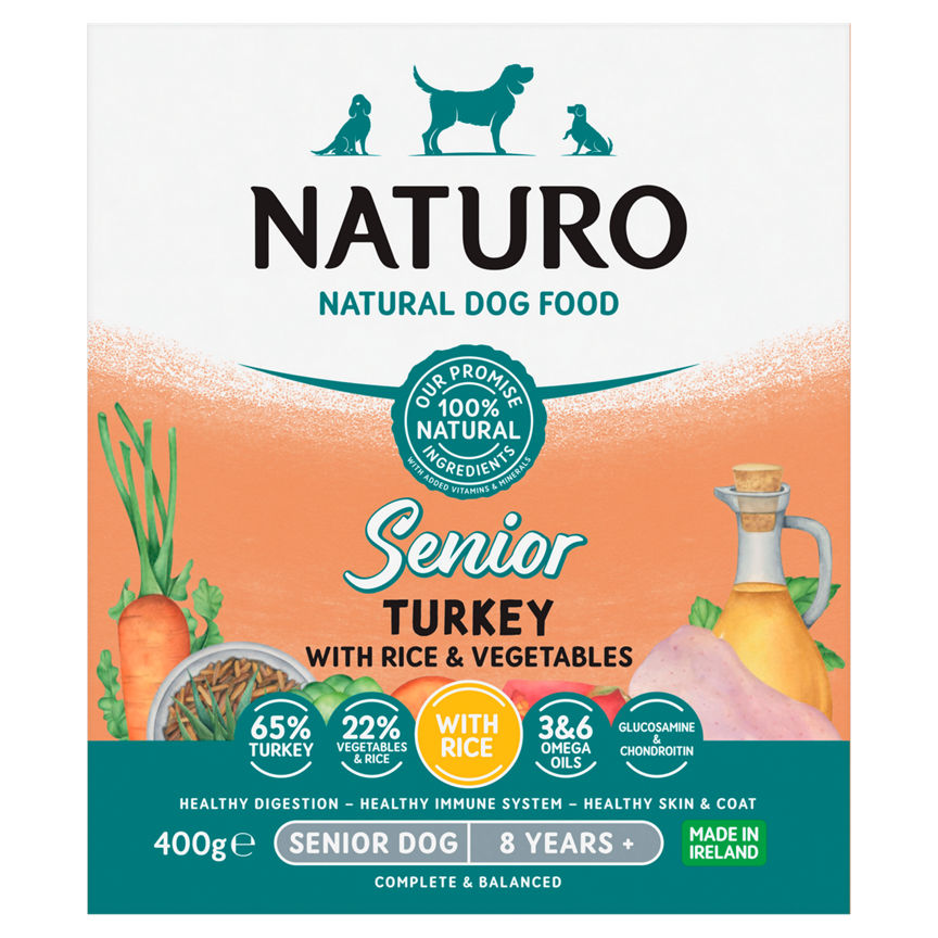 Naturo Turkey & Rice with Vegetables Senior Dog Food Tray