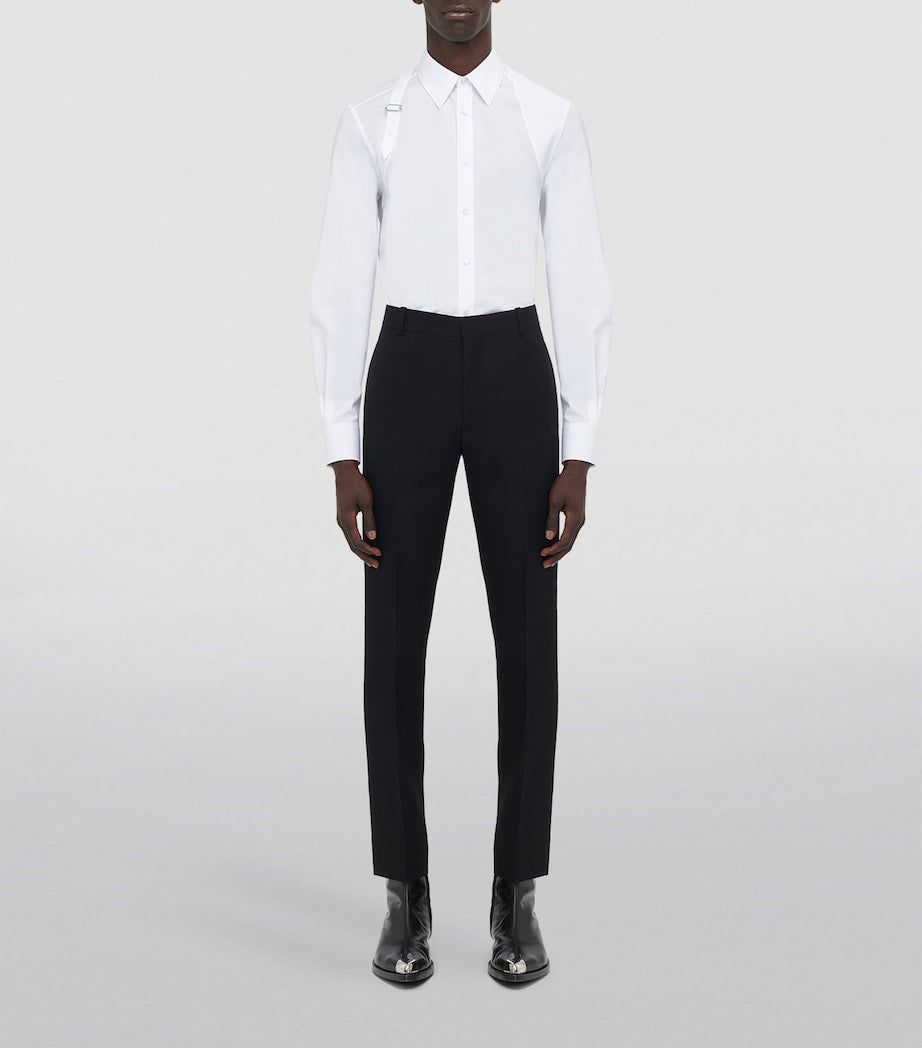 Alexander McQueen tailored cigarette trousers, imported from the UK