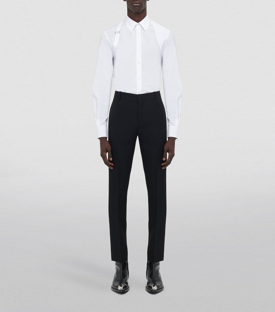 Alexander McQueen tailored cigarette trousers, imported from the UK