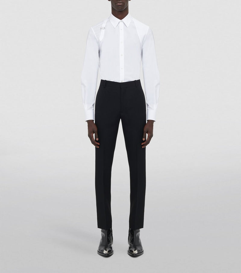 Alexander McQueen tailored cigarette trousers, imported from the UK