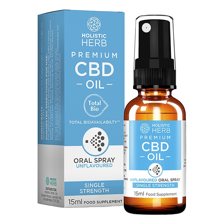 Holistic Herb Premium CBD Oral Spray Single Strength GOODS Holland&Barrett   