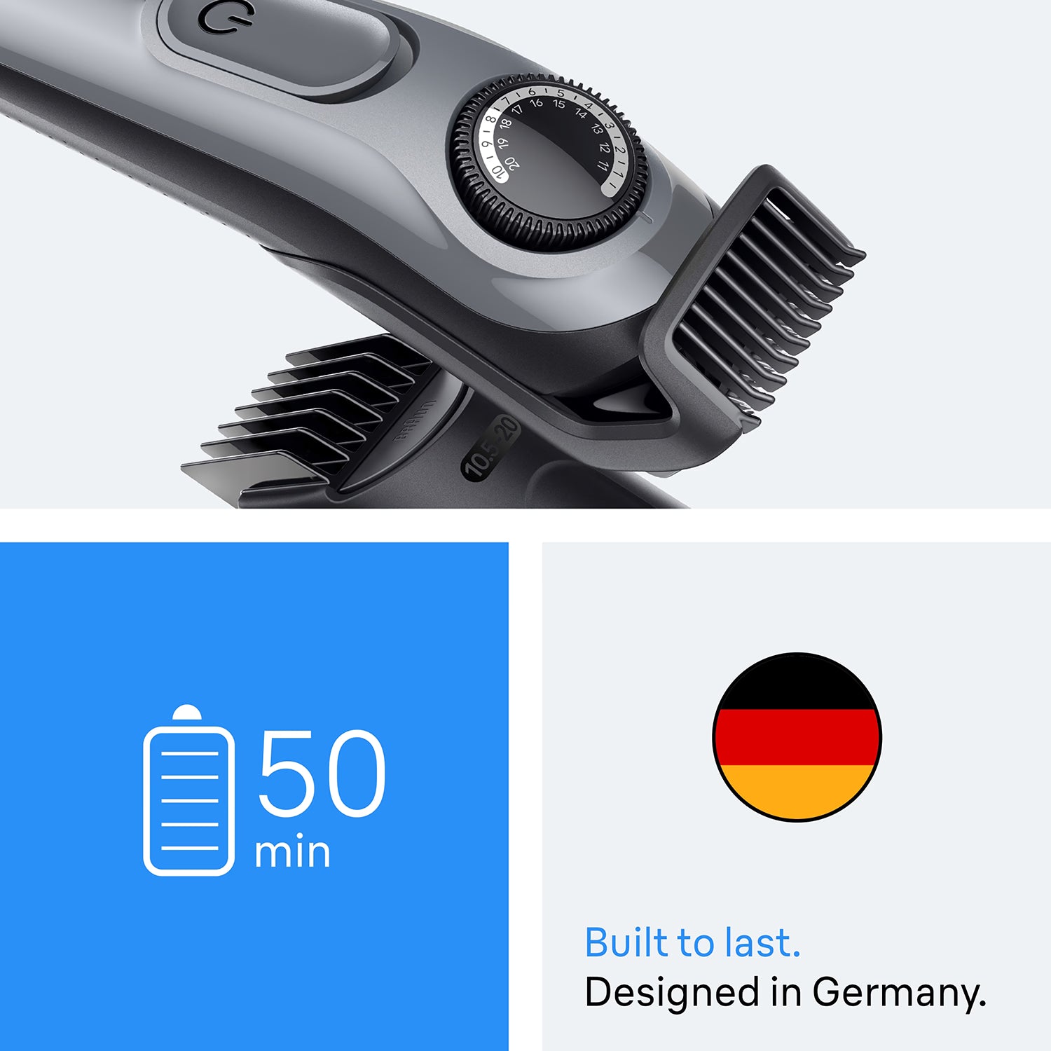Braun Series 3 Beard Trimmer with styler attachments, UK version