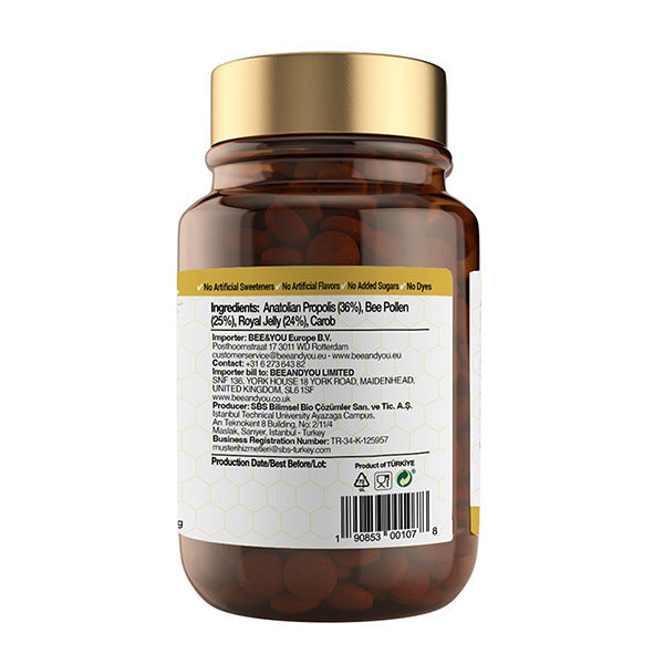 Bee&You propolis pollen royal jelly tablets 30g, imported from the UK