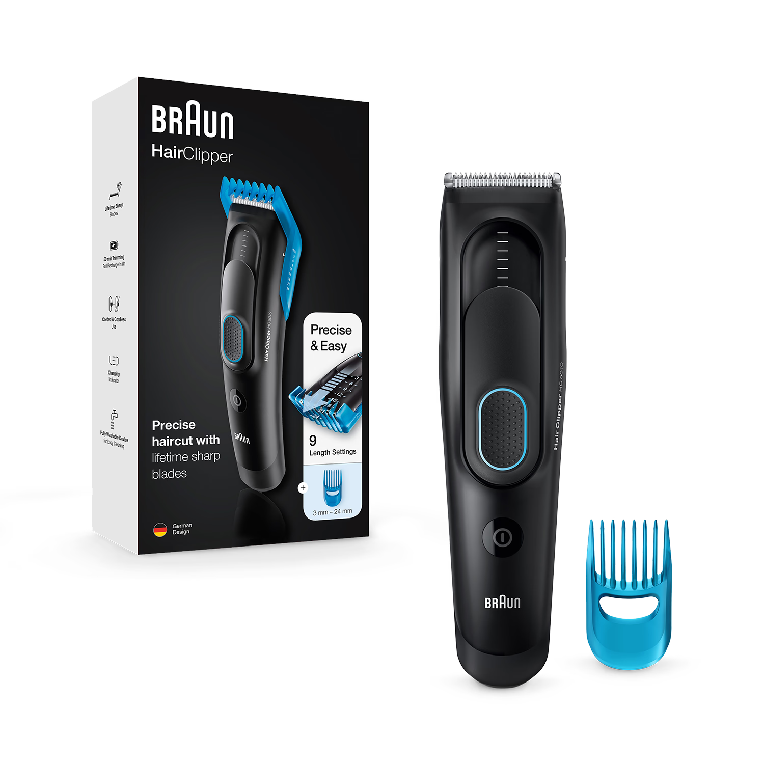 Braun Hair Clipper Series 5 HC5010 black, UK version