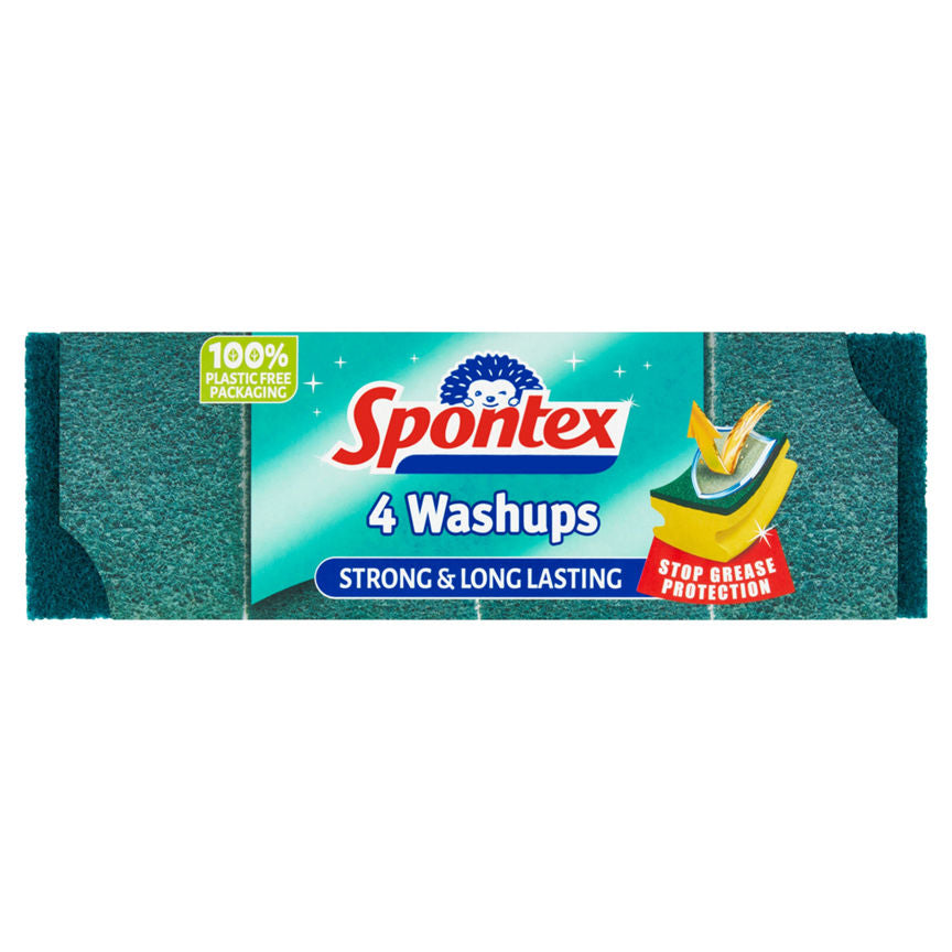 Spontex 4 Washups Sponge Scourers