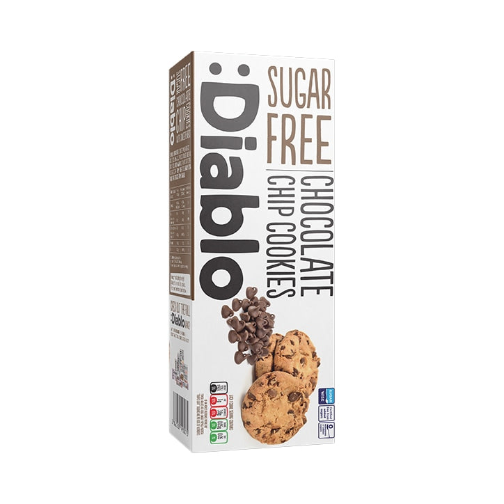 Diablo Sugar Free Chocolate  Chip Cookies 130g Chocolate, Cakes & Biscuits Holland&Barrett   