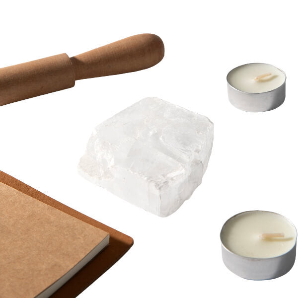 Myga incense holder selenite (British brand)