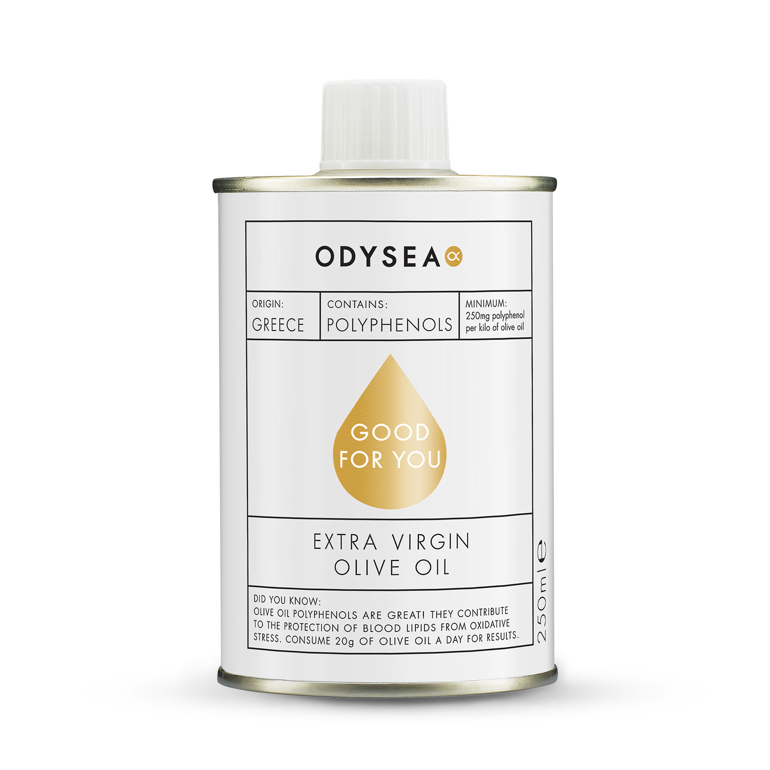 Odysea extra virgin olive oil 250ml (British brand)