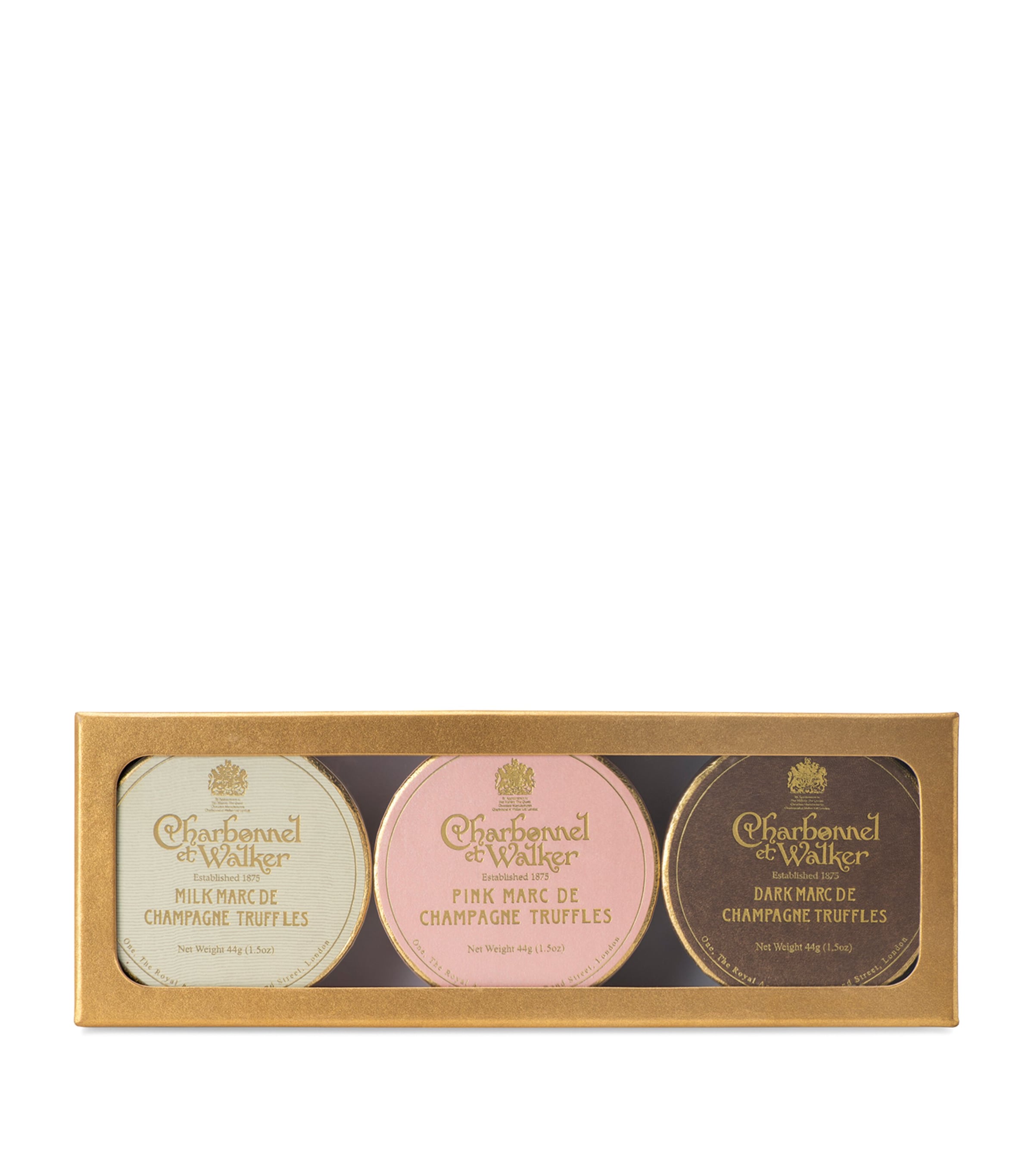 Charbonnel et Walker milk, pink and dark chocolate truffles 132g, imported from the UK