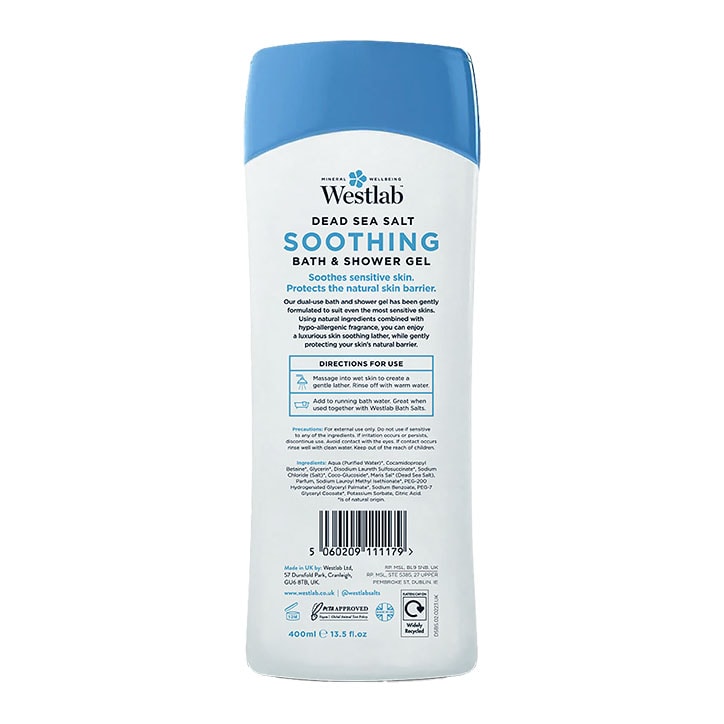 Westlab Soothing Shower Wash + Dead Sea Salt Minerals 400ml GOODS Holland&Barrett