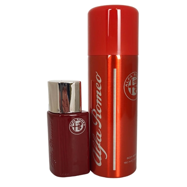 Alfa Romeo Red EDT for men 15ml and body spray 150ml (British brand)