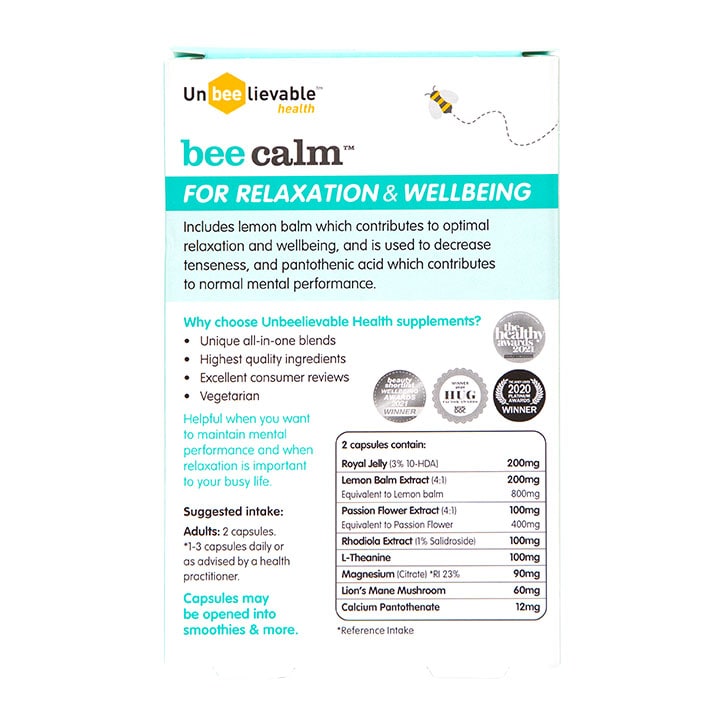 Unbeelievable Health Bee Calm 20 Capsules GOODS Holland&Barrett