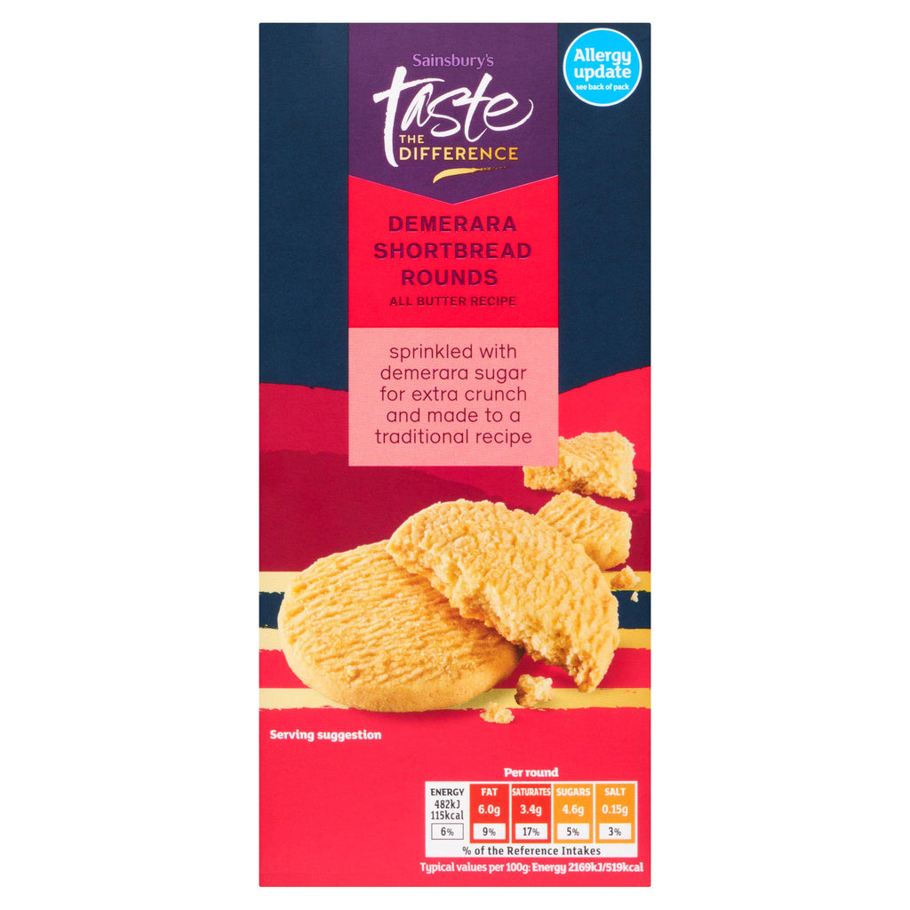 Sainsbury's Demerera Shortbread Rounds, Taste the Difference 200g