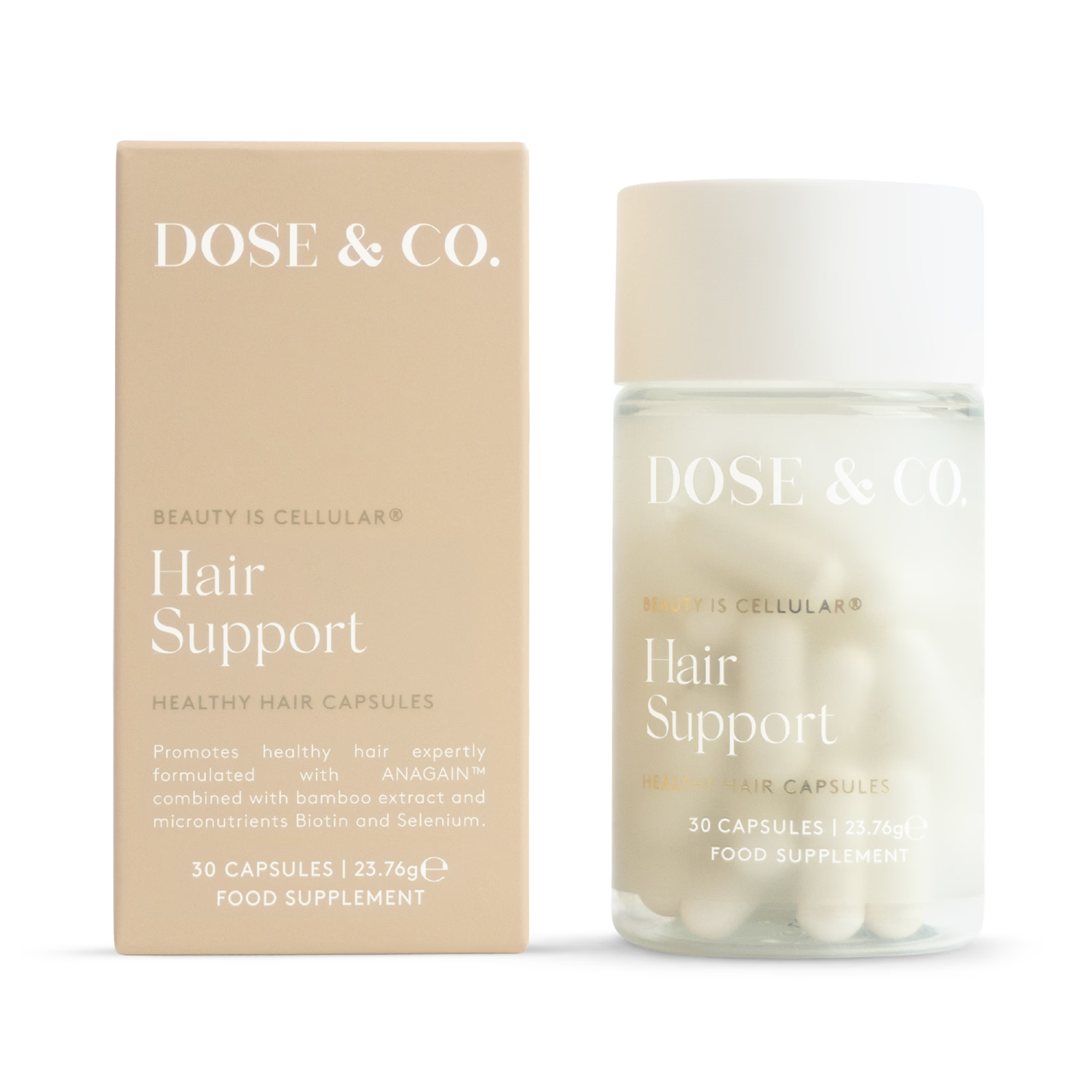 Dose & Co hair and scalp support capsules 30 pack, UK version