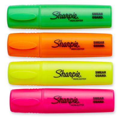 عبوة أقلام تمييز Sharpie Fluo XL من 4 قطع، مستوردة من المملكة المتحدة.