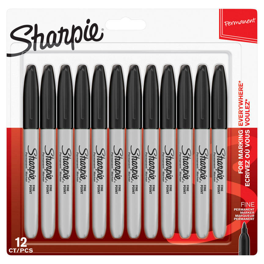 Sharpie Fine Point Black Permanent Marker Pens