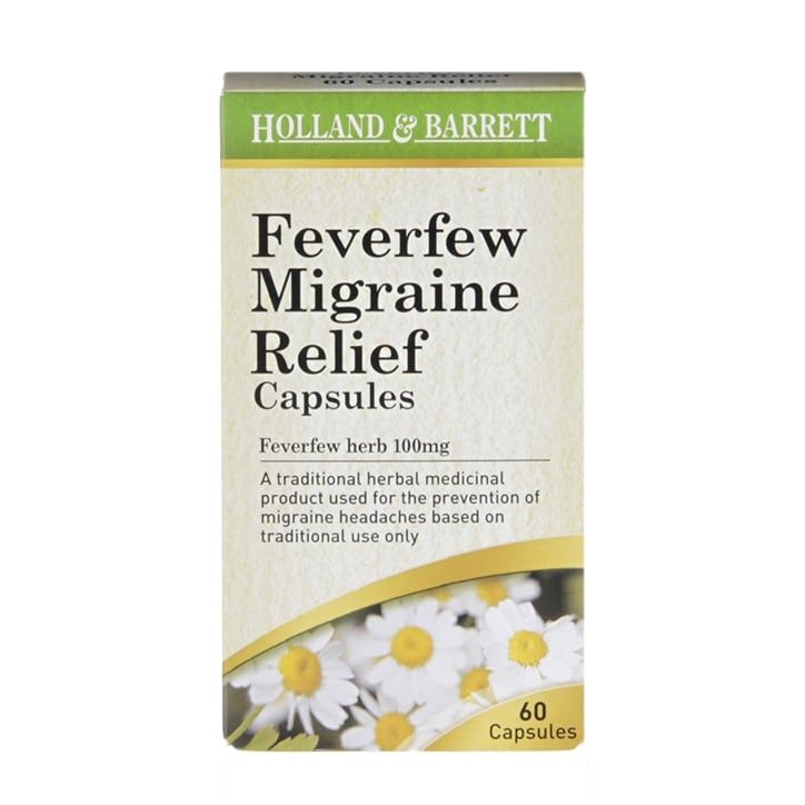 Holland & Barrett Feverfew Migraine Relief 60 Capsules 100mg GOODS Holland&Barrett