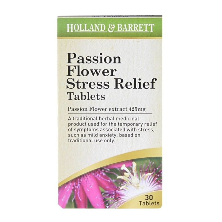 Holland & Barrett Stress Relief Passionflower 30 Tablets 425mg GOODS Holland&Barrett