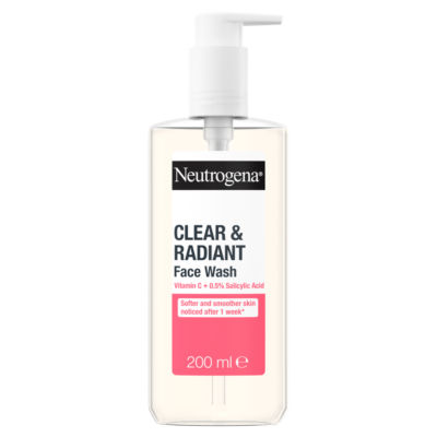 Neutrogena Clear Radiant Face Wash 200ml, imported from the UK