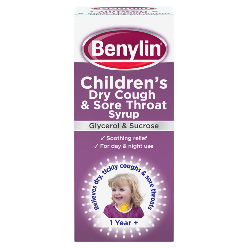 Benylin Children's Dry Cough & Sore Throat Syrup 1+ Year