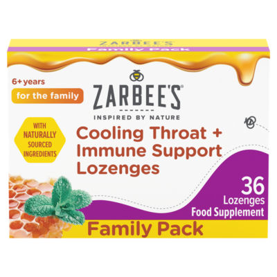 Zarbee's cooling throat lozenges immune support 36 count - British product