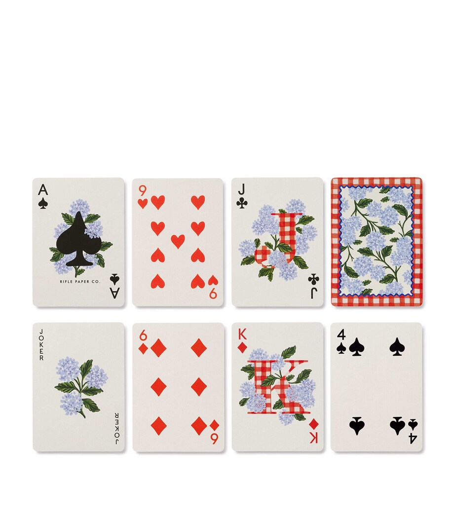 Rifle Paper Co. picnic-themed playing cards set with two decks, imported from the UK