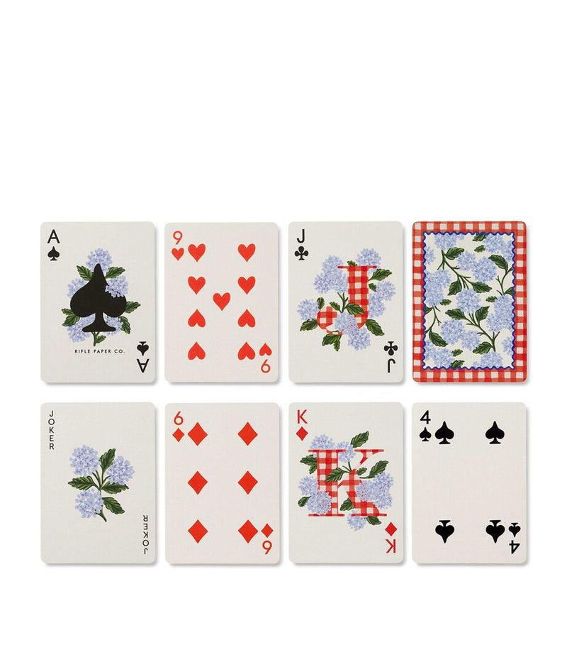 Rifle Paper Co. picnic-themed playing cards set with two decks, imported from the UK