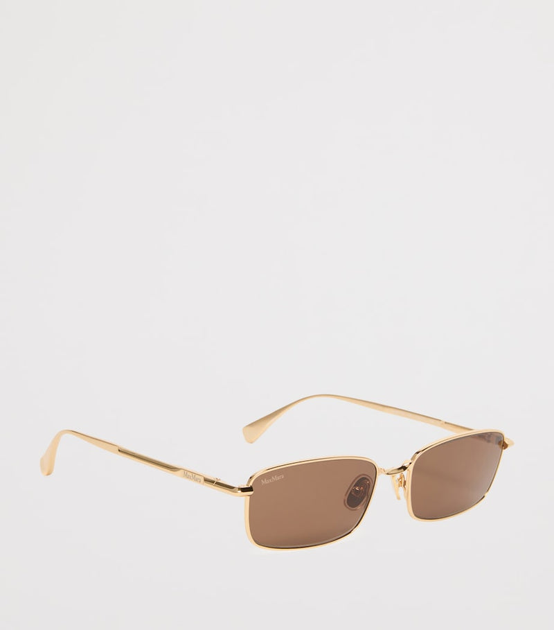 Max Mara sunglasses gold-tone rectangular metal, UK version