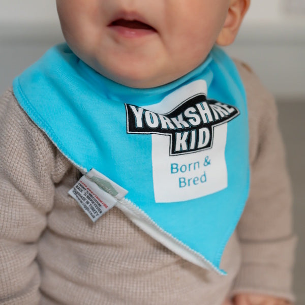 Ziggle Bandana Dribble Bib Blue Yorkshire Kid (British brand)