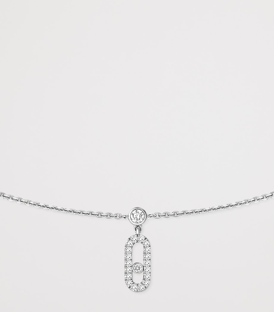 Messika Move Uno white gold diamond necklace, UK version