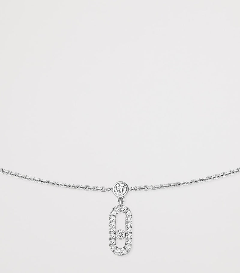 Messika Move Uno white gold diamond necklace, UK version