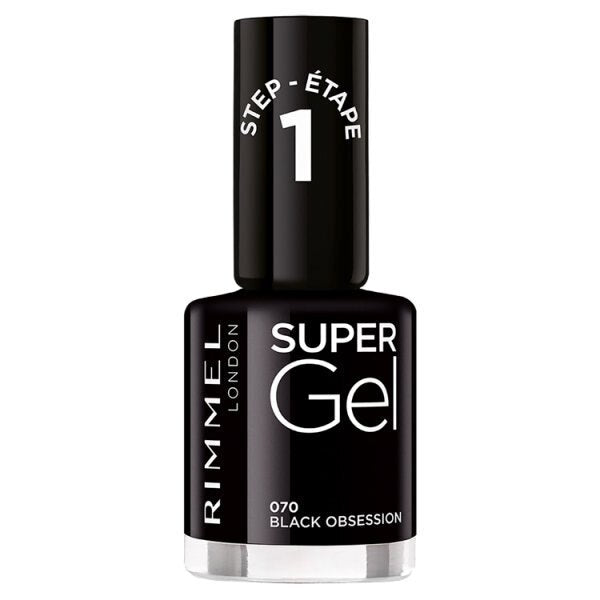 Rimmel Supergel Nail Polish Black Obsession GOODS Superdrug   