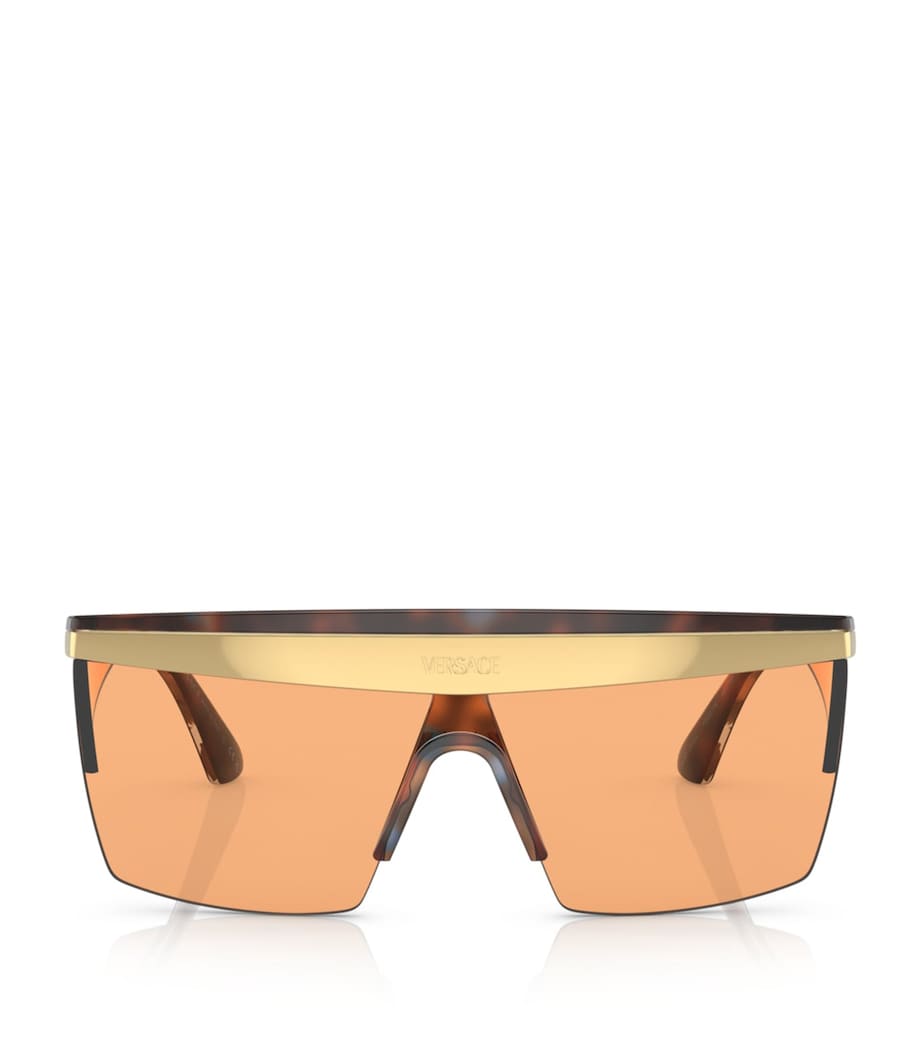 Versace square sunglasses tortoiseshell acetate frames, imported from the UK