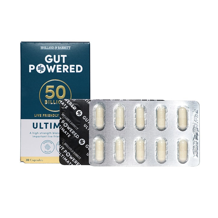 Holland & Barrett Gut Powered Ultimate 50-Billion 30 Capsules Acidophilus & Friendly Bacteria Holland&Barrett   