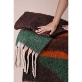 SVNX chunky scarf in brown orange 220cm - British product